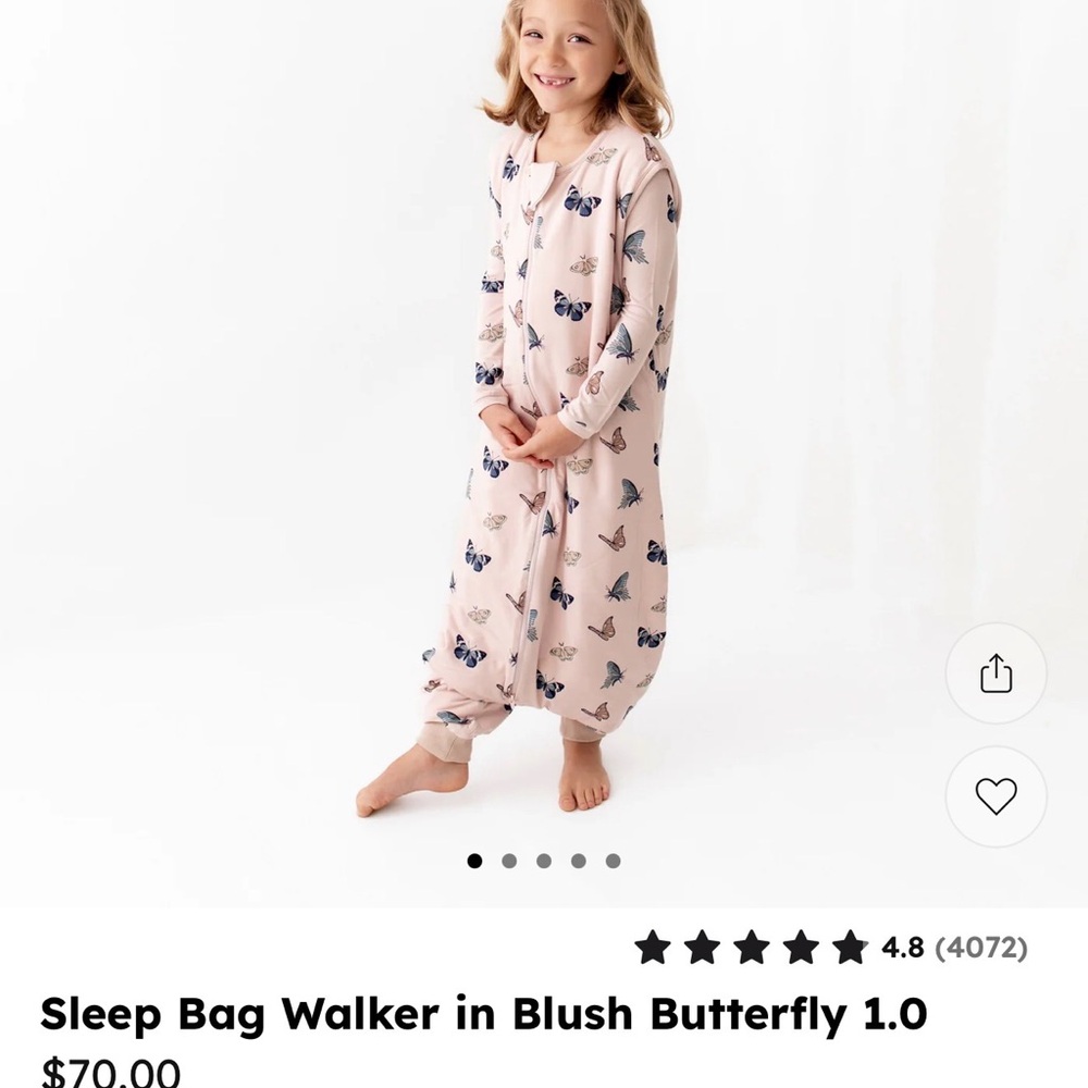 Kyte BABY Blush Butterfly Sleep Sack